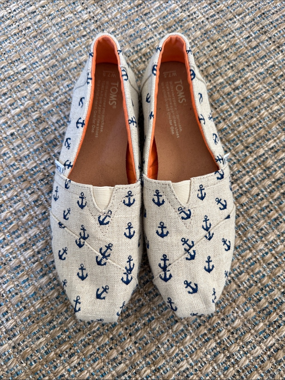 Toms Women’s Anchor Nautical Slip-on Shoes 7.5